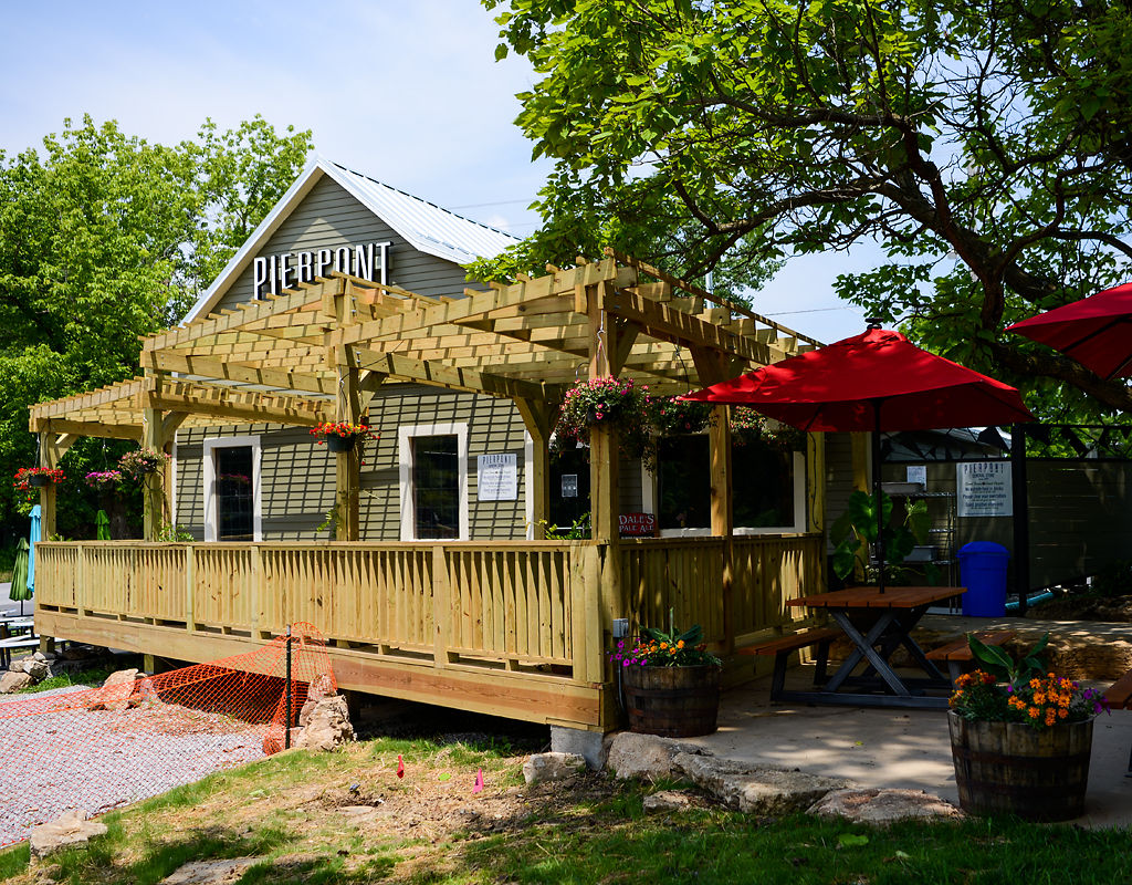 A new deck and patio seating area at Pierpont Café and Bar